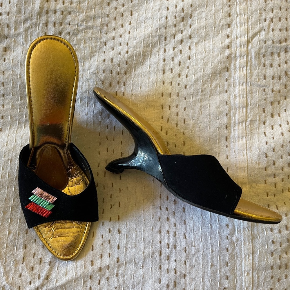 Vintage abstract 60s 70s high heels size 7